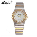 Missfox quartz watch Korean version diamond-encrusted fashion women's watch casual all-match fashion women's watch v280