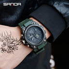 SANDA 739 Multifunction Sports Men's Watches Top Brand Luxury Quartz Watch Men Waterproof Students' Watch
