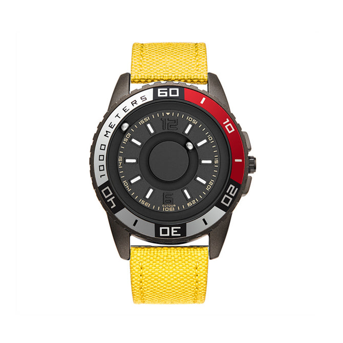 EUTOUR E025 fashion Creative Magnetic Black Technology Metal Male Watch Student Female Male Watch Fashion Shake Sound Explosive Quartz Watch Simple with box gift for men