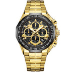 WWOOR 8868 Seven-Pin Men's Sports Steel Belt calendar Quartz Waterproof Watch for men
