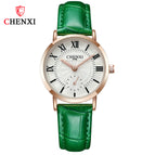 CHENXI Couple's Watch Men's Watch 076b Ultra-Thin Fashion Watch Women's quartz casual watch CX-076B leather