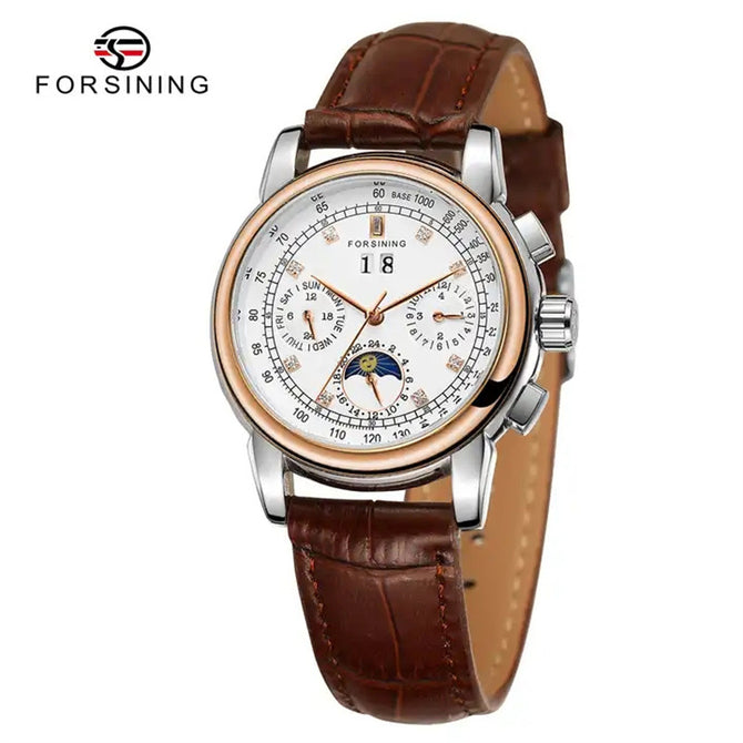 New Forsining Design Women's Fashion Casual Multi-Functional Shanghai Movement Automatic Mechanical men casual Watch SLZe259