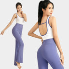 Bootcut Trousers Yoga Jumpsuit Women's Tight Breathable Quick-Drying Sports Fitness Aerial Jumpsuit Jumpsuit