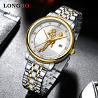 Longbo men's casual watch business quartz watch all-gold horse pattern dial watch men's watch 80891