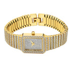MISS FOX Square Gypsophila Small Dial Women's Watch Fashion Diamond Bracelet Watch 2690