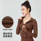 Yoga Sports Jacket Long-Sleeved Women's Workout Clothes Women's yogaTops Zipper Hooded Mesh Hollow running Breathable Yoga Clothes DSL408