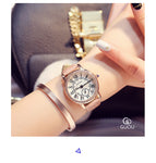 Guou fashion women's watch Tiktok same watch retro Roman scale quartz calendar women's Casual Watch