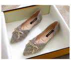 Shoes women's spring 2022 new bow tie versatile ladle shoes temperament soft bottom shallow mouth single women casual shoes 222-8