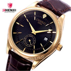 CHENXI couple watch full gold couple watch two needles and a half calendar men and women watches CX-069A