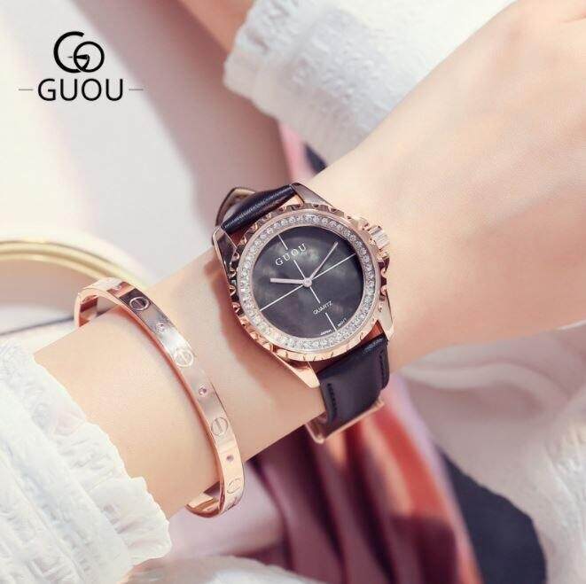 Guou 8205 Ladies Watch New Fashion Relogio Feminino Luxury Bracelet Women's Watches Women Watches Diamond Clock