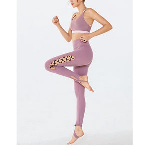 Women's yoga set fashion breathable skinny yoga running set Y26B6920 Y26K6633