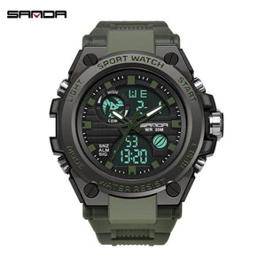 SANDA Professional Military Mens Sports Watches Digital LED Army Dive Watch Men Fashion Casual Electronics Wristwatches