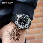SANDA 739 Multifunction Sports Men's Watches Top Brand Luxury Quartz Watch Men Waterproof Students' Watch