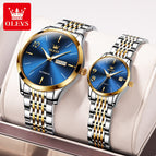 OLEVS Couple watch men and women Automatic mechanical watch waterproof luminous couple lover casual Watch 6632