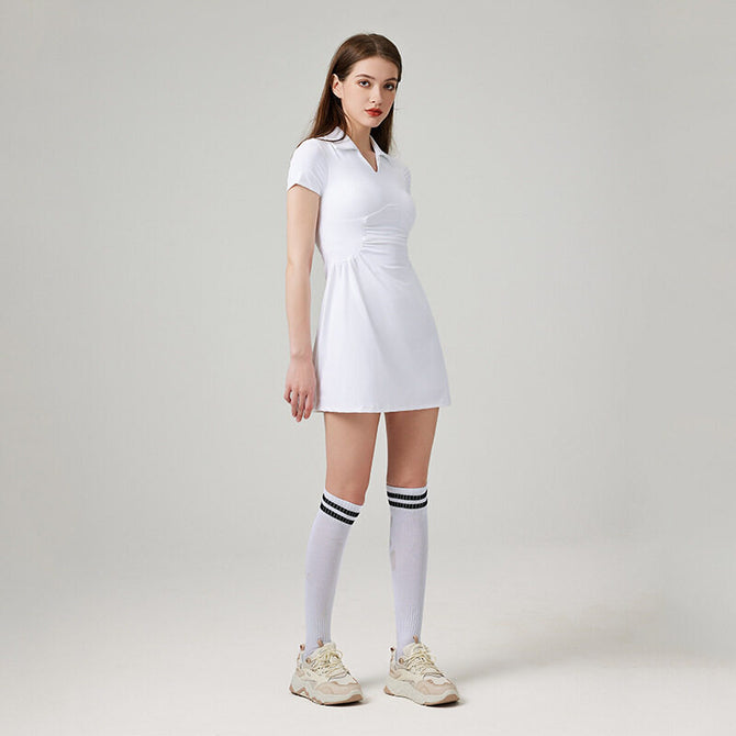 New Tennis Dress Lulu Fabric Dance Badminton Sports Pleated Skirt Golf sports Set for Women students 306