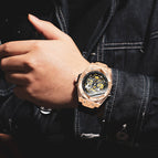 KIMSDUN men's watch Fashion automatic mechanical watch silicone strap waterproof sports watch J2101A