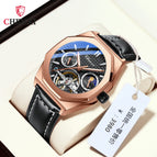 Chenxi new high-end flywheel sun moon star mechanical watch men's waterproof luminous mechanical watch CX-8814