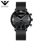 Mens Watches NIBOSI Top Brand Luxury Waterproof Ultra Thin Date Clock Male Steel Strap Casual Quartz Watch Men Sports Wristwatc 2331