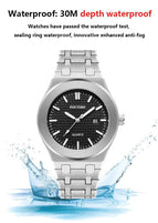 Pintime Men's Watch Sports and Leisure Large Dial Fashion Waterproof Quartz men's casual Watch PT2665 steel