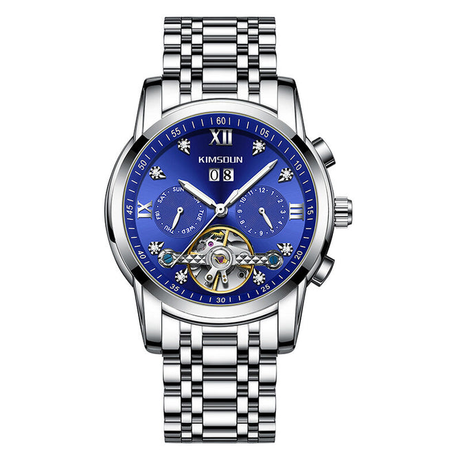 KIMSDUN men's watch diamond tourbillon hollow automatic mechanical watch men's watch waterproof men casual watch K-1895A