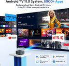 Android 11 & Elektrischer Fokus Smart Beamer Full HD XGODY Sail2 600ANSI Nativ 1080P Bluetooth WLAN Projektor 4K Unterstützung Video Heimkino Beamer Automatik Vertikale Korrektur Chromecast 7000 APP.