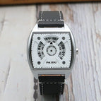 Punk Style Turntable Boys New Concept Watch Trendy Men's Fashion Watch All-Match Square Belt Quartz Watch 58778