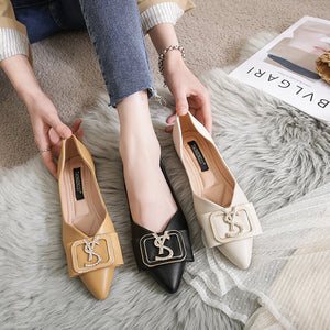 Women's shoes new flat shoes spring and autumn 2022 pointed single shoes office lady street shoes 222-2