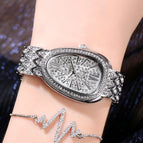 BW High-end Snake-shaped Bracelet Women's Watch Full Rhinestone Fashion Women's Watch Quartz Watch