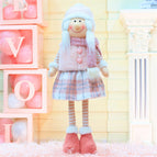 Christmas decoration creative pink Christmas dolls holiday window scene ornaments arrangement supplies Christmas gift 52101