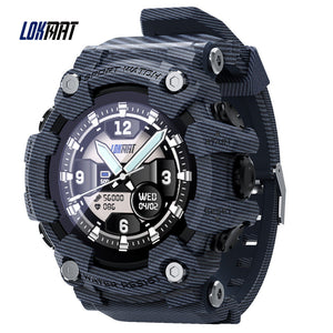 LOKMAT ATTACK Bluetooth Smart Watch Outdoor Sports Watch Pedometer Sleep Heart Rate Blood Pressure Blood Oxygen IOS