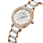 New Light Luxury Fashion Steel Band Butterfly Buckle Ceramic Ladies Watch Luminous Waterproof Watch Women K-8049L