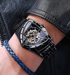 2022 New Forsing Men's Fashion Casual Hollow out Wristwatch Automatic Mechanical Watch