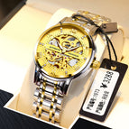 KIMSDUN fashion double-sided hollow automatic mechanical watch men's watch men's watch waterproof business men's casual watch K-1973A