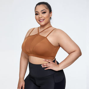 New plus size sports Bra Back Cross Double-Shoulder Strap Sports Bra Large Size High Strength Gather Yoga sports top DB7013
