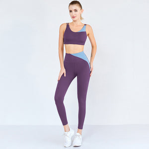 Ins new Yoga suit women's fast dry high elastic sports bra high waist hip lifting pants two piece set y26b7531 + y26k7532