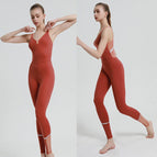 Yoga Jumpsuit Women's New Professional Temperament Slimming Dance Sports Fitness Yoga Running High-End Workout Clothes ENY109