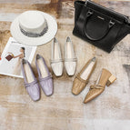 Fashion New Mary Jane Shallow Mouth Slip-on Lazy Comfortable Thick Heel Square Toe Shoes Women 3168-28