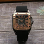 GOGOEY 2022 Square calendar boys' tape watch Rome scale men's Vintage Rubber Watch women's watch quartz watch women