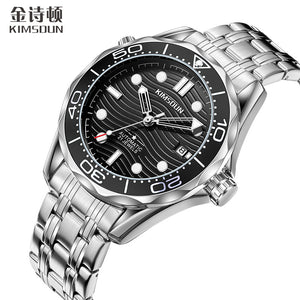 KIMSDUN Famous Watch Haima Series High-End Watch Luminous Waterproof Sports Watch Men's Automatic Mechanical Watch K-1808A Steel
