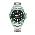 KIMSDUN new diamond-encrusted green water ghost automatic mechanical watch fashion luminous men's watch waterproof watch K-1268A steel