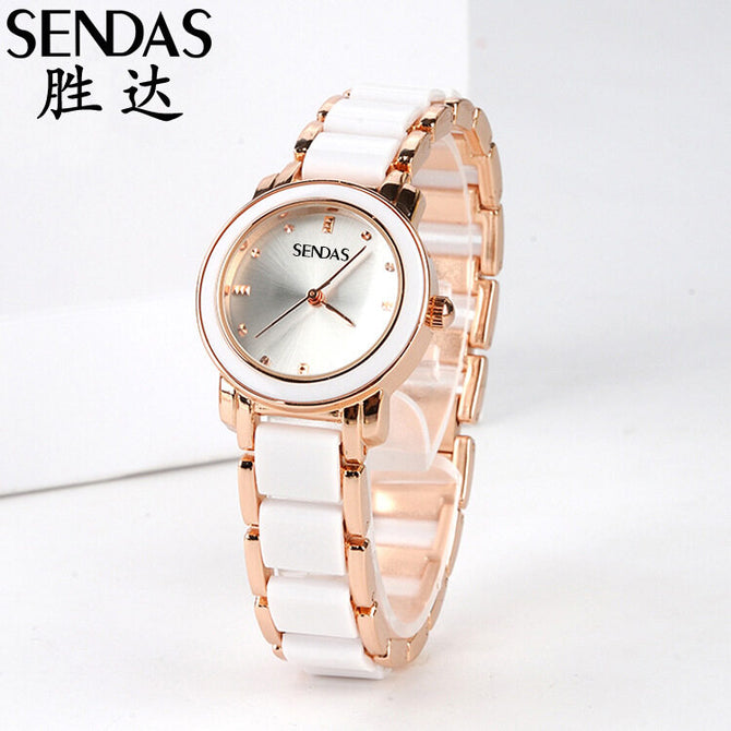 Ladies Watch Ceramic Fashion Waterproof fashion elegant student Watch Women's Watch S-8455