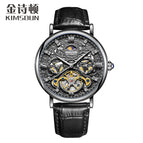 KIMSDUN Tourbillon Engraved Hollow Automatic Mechanical Watch Men's Waterproof Business Watch K-2031A