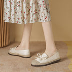 Fisherman's shoes women's flat-bottomed bow gentle single shoes women's soft-bottomed slip-on loafers 633-1