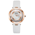 GUOU 8039 Hot Sale Ladies Watch Montre Femme Luxury Women's Watches Rhinestone Watch Bracelet Genuine Leather Clock