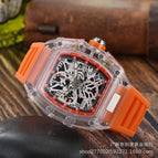 Watch for men Richard Hot Sale Six-Pin Watch Transparent Hollow Luminous Student Sports Waterproof Quartz Watch 1034