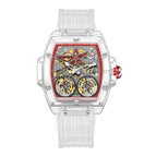 ONOLA ON6828 men's watch double flywheel automatic mechanical watch Men's silicone waterproof watch