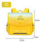 Horizontal schoolbag children's primary school students' spine protection shoulder bag boys and girls gradient color