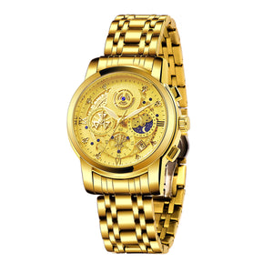 WWOOR 8864-2 Hollow Sheet Trendy Business Men's Watch Waterproof Fashion Quartz Men's Watch 8864-2