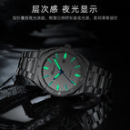 CHENXI Business Men's Watch Horizontal Bar Calendar Polygon Luminous Waterproof Steel Belt Quartz Watch Men cx-8262
