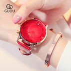 GUOU 8107 2019 Women's Watches Diamond Ladies Watch Top Brand Luxury Watches Fashion Montre Femme Diamond Watch